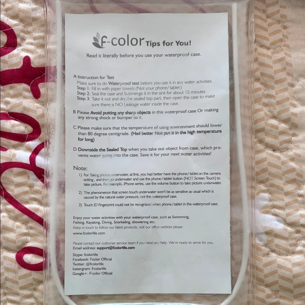 Set of 3 Waterproof Pouches for Phone and Valuables